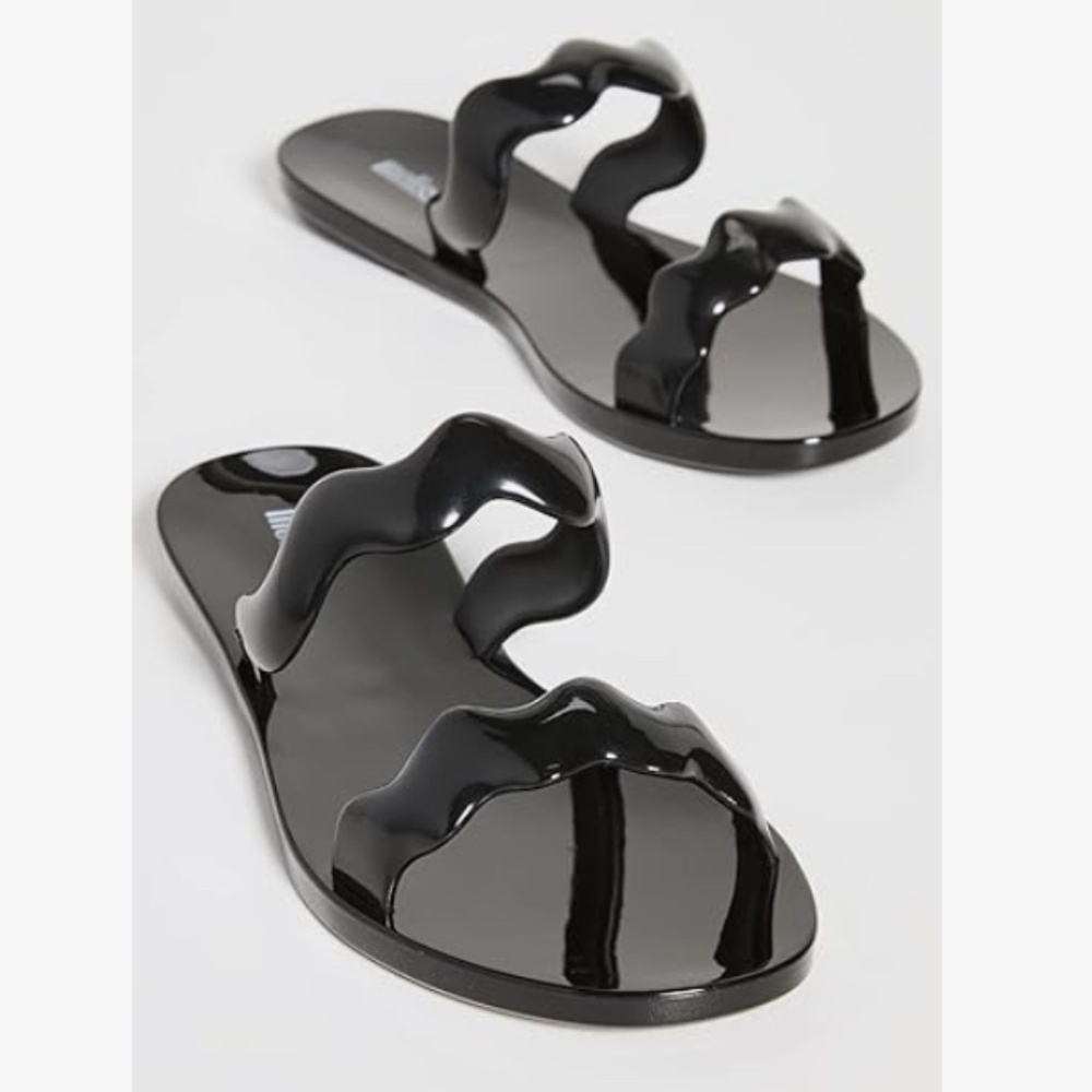 MELISSA Wind Sandals Black PVC Vegan Size 8 NEW - Picture 6 of 6